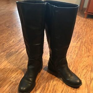 Arizona Black Wide Calf Leather Boots